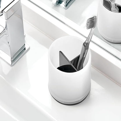 iDesign Toothbrush Holder with 3 Divided Sections