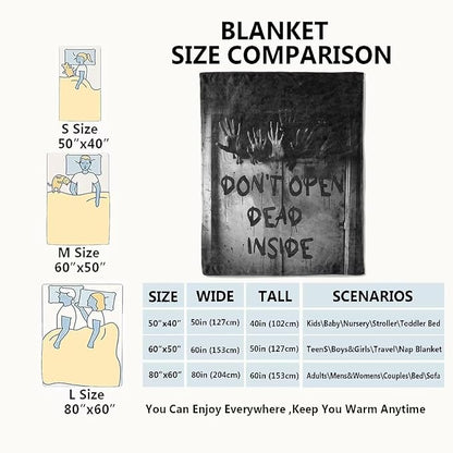 Horror Gothic Blanket,with Zombie Hands Throw Blankets,Gifts for Women Men, Lightweight Soft Fleece Cozy,for Sofa Couch Bed Room Travel,Festival Halloween Spooky Goth Decor,60x80in