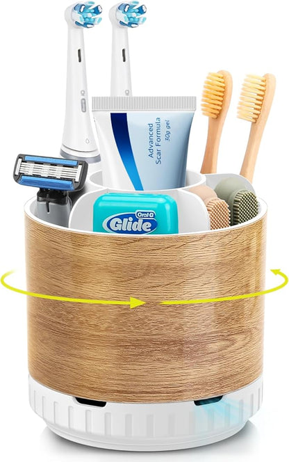 Wood Toothbrush Holders Organizers
