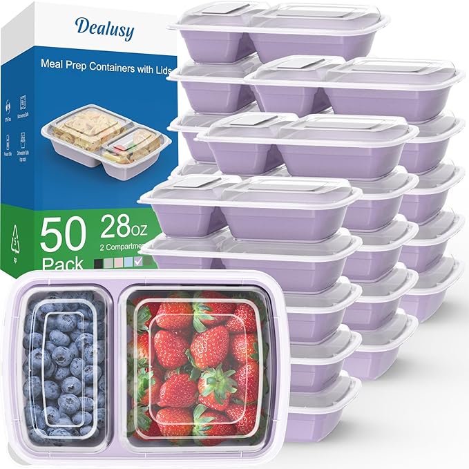 50 Pack 28 oz Meal Prep Containers Reusable