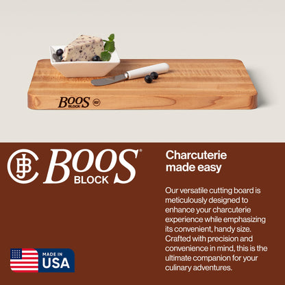 John Boos Chop-N-Slice Series Rectangular Maple Cutting Board, 16" x 10" x 1", 4.5 lb – Reversible Edge-Grain Butcher Block, Made in the USA
