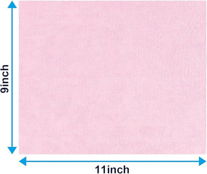 GLIMGLINT Pink Microfiber Cleaning Cloth, 100 Pack Cleaning Rags, Ultra