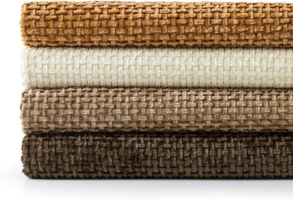 MIULEE Pack of 4 Brown Couch Throw Pillow Covers 24x24 Inch Soft Decorative Chenille Pillows Farmhouse Accent Cushions for Boho Home Decor Spring Sofa Bedroom Living Room