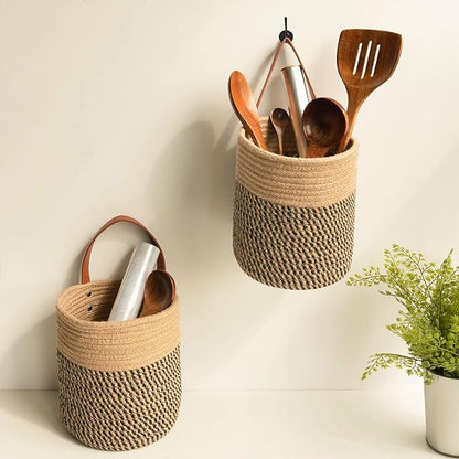 Goodpick 2pack Jute Rope Hanging Basket