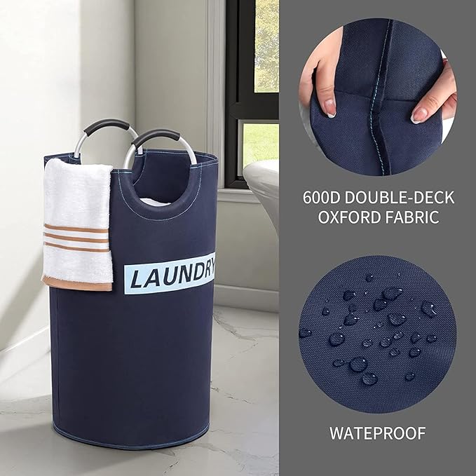ZERO JET LAG 82L Large Laundry Basket Collapsible Fabric Hamper Tall Foldable