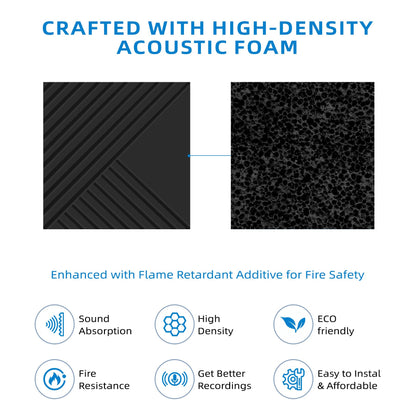6 Pack Acoustical Wall Panels–TEMGCUAM 60" x 40" Large Art Acoustic Panels, Decorative Acoustic Panels, Sound Absorbing Wall Panels for Home, Office, Recording Studio