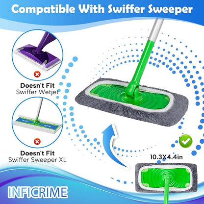 6 Pack Reusable Microfiber Mop Pads Compatible