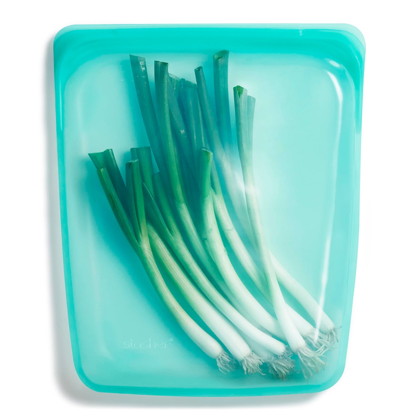 Stasher Premium Silicone Reusable Food Storage Half Gallon Bag, Aqua, Microwave, Sous Vide, Dishwasher, Oven and Freezer Safe, BPA Free, Leak-free, Eco-friendly, 64 Oz