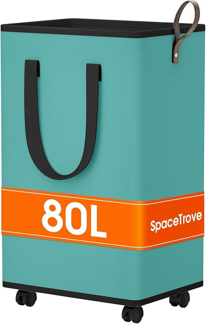 Laundry Basket with Wheels, Collapsible Laundry Baskets, Laundry Hamper with