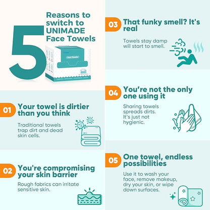 Face Towels, Ultra Soft Facial Towel
