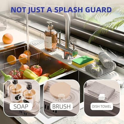 PEKER Faucet Mat for Kitchen Sink 19.7" – Diatomite Fast Drying Stone Sink Tray