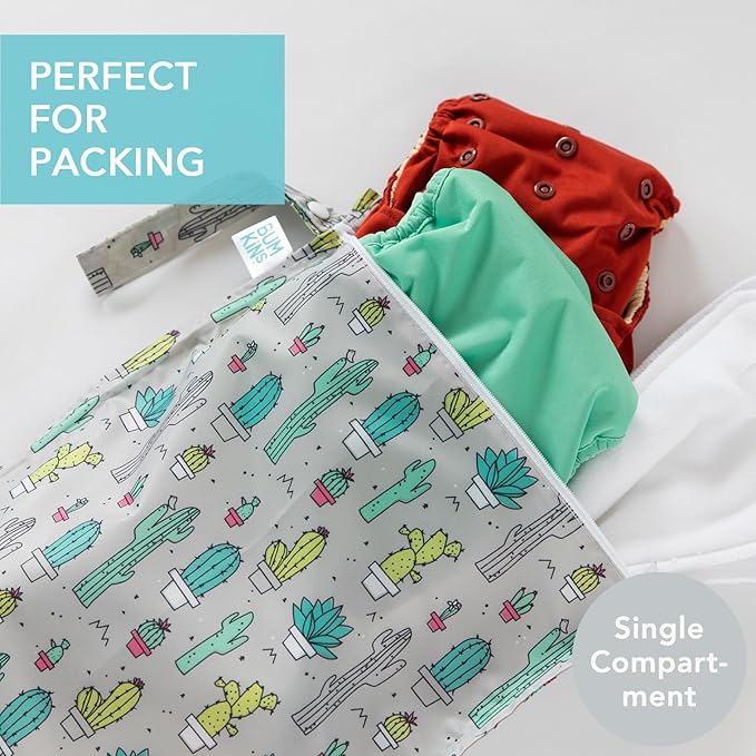 Bumkins Waterproof Wet Bag for Baby, Swim Suit, Cloth Diapers, Pump Parts