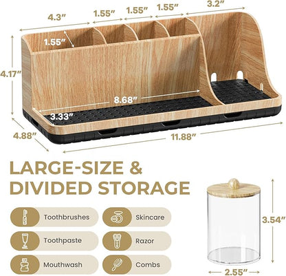 Bathroom Counter Organizer, Bathrooms Toothbrush Holder Set