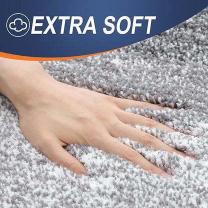 OLANLY Bathroom Runner Rugs Mat 59x20, Extra Soft Absorbent Microfiber Bath Rugs, Rubber Backing, Quick Dry, Washable Long Bath Mats for Bathroom Floor, Tub and Shower, Home Decor Accessories, Grey