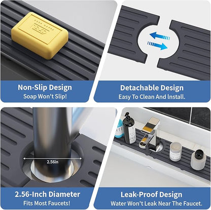 Faucet Mat for Kitchen Sink, Water Absorbent Kitchen Faucet Mat, Durable Sink