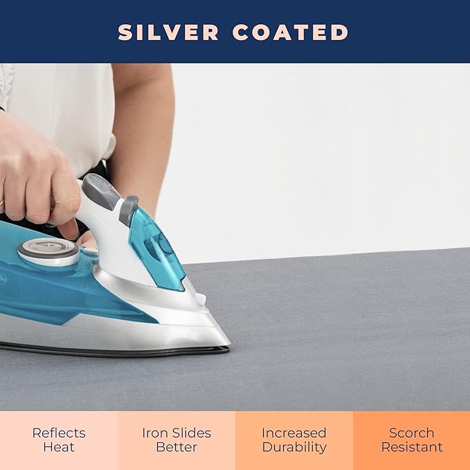 Ironing Board Cover and Pad, 4 Layers Extra Thick Heavy Duty Padded Cover