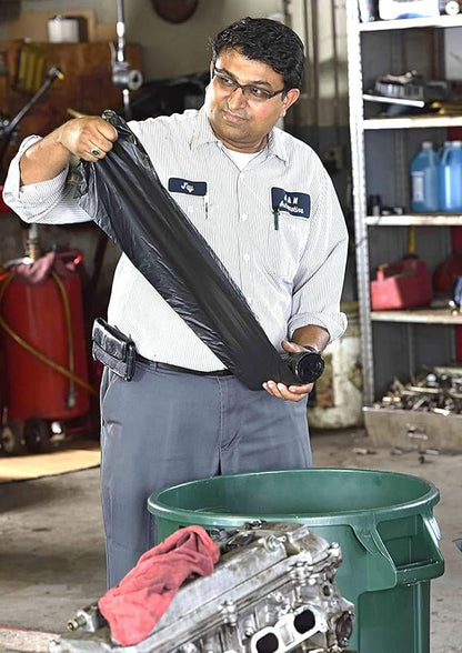 Aluf Plastics 44 Gallon 2 MIL Black Heavy Duty Trash Bags