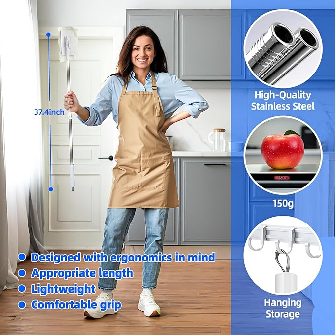 Snap Grip Mini Mop, Zero-Touch Gap Dust Cleaner