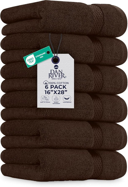 DAN RIVER 6-Pack Premium Hand Towels