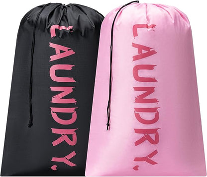 4 Pack XL Travel Laundry Bag, Machine Washable Dirty Clothes Organizer
