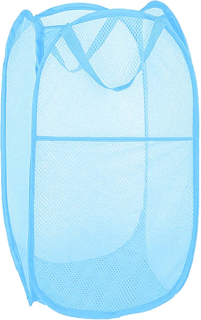 Mesh Laundry Hamper, Pop Up Laundry Basket Portable Collapsible Clothes Storage