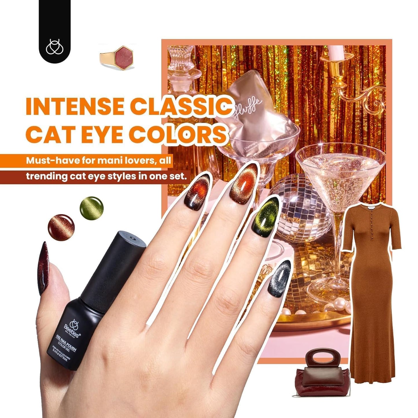 Beetles Gel Nail Polish Kit with U V Light -54 Pcs Gel Nail Kit Four Seasons Glow 32 Colors Set with Base Matte & Glossy Top Coat Soak Off Home DIY Manicure Nails Beginners Gifts for Women Teen Girls