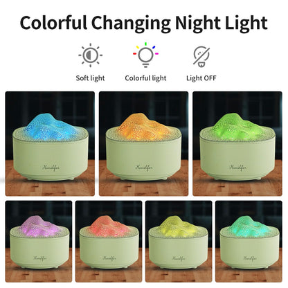 Portable 1500ml Small Cool Mist Humidifier,USB Personal Desktop Humidifier for Office Room, Bedroom,Top-Fill 7 Colors LED Night Light humidifiers, 2 Mist Modes, Super Quiet (White)