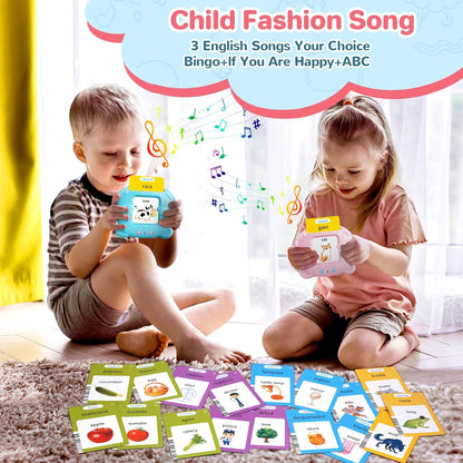 Spanish & English Talking Flash Cards for Toddler, Learning Montessori Toys with 224 Sight Words, Speech Therapy Toys, Children's Sensory Preschool Learning Educational Birthday