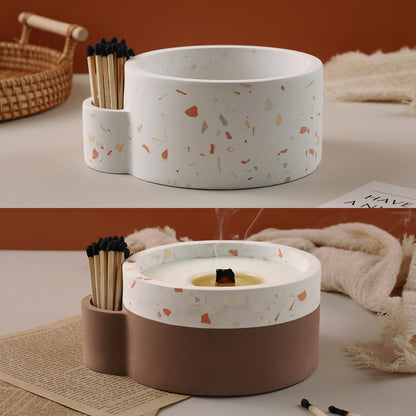 Wehous Large Candle Holder Silicone Resin Concrete Cement Mold, Unique Candle Vessels Jewelry Holder Round Container Jar Box Bowl for DIY Storage Craft Decor
