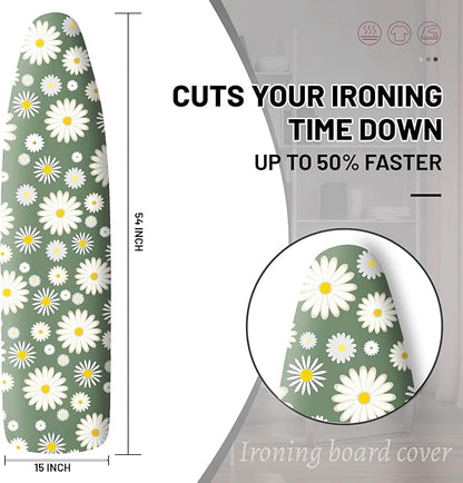 Extra Thick Ironing Board Cover and Pad, 15x54 Ironing Board Cover, Resist