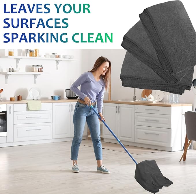 Newwiee 3 Pcs Extra Large Microfiber Cleaning Cloth 30" x 20" Washable Reusable