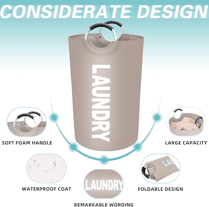 StorageRight 115L Large Laundry Basket, Laundry Hamper, Dirty Clothes Hamper