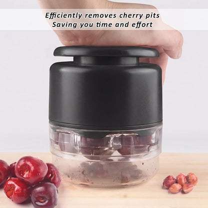 Cherry Pitter - UCMORX Multi Cherries Corer Stainless Steel Pitter Tool Making Cherry Jam - 7 Cherries(Black)