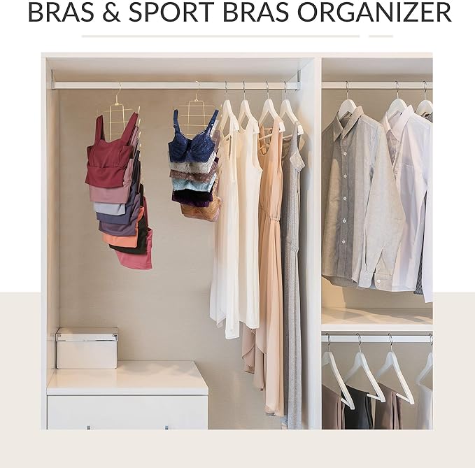 ZEDODIER 4 Pack Tank Top Hanger Space Saving, Bra Hangers