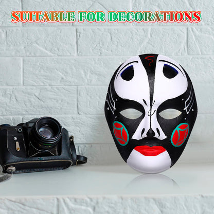 Aoriher 50 Pcs Paper Mache Mask DIY Full Face White Paintable Craft Masks Bulk for Mardi Gras Cosplay Dance Party Adult