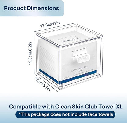 Vtopmart Disposable Facial Towels Holder, Acrylic Box Hold 50 Count, Stylish