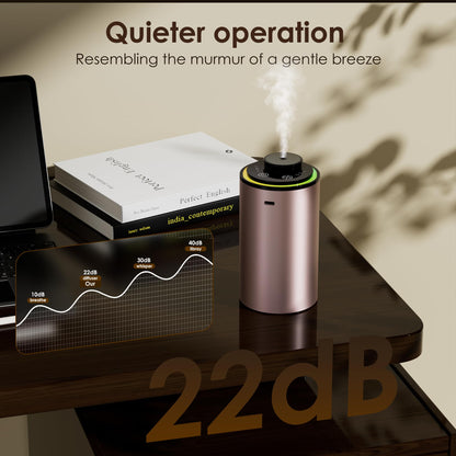 Waterless Essential Oil Diffuser, Diffuser,Portable Aromatherapy Diffuser,Light Show,3 Countdown Timers & 3 Mist Levels for Home, Room, Car, Office (Black)