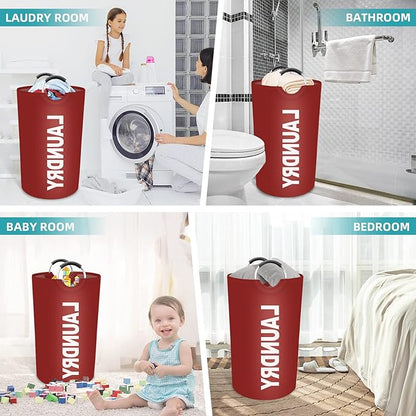 StorageRight 90L Large Laundry Basket, Laundry Hamper, Dirty Clothes Hamper