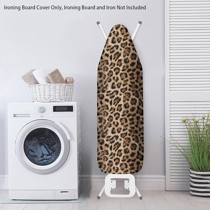 Leopard Print Ironing Board Cover Heavy Duty Thick Padding Scorch Resistant
