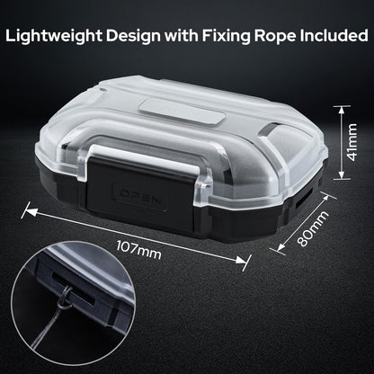 Linsoul LC02 in Ear Monitor Case, Portable Earbud Hard Case, Waterproof Earphone Storage Box, Travel Carrying Case for Headphones and IEM Cables, Fit for ZS10 PRO Cadenza Supermix4 Hype4 Zero:2 Zonie