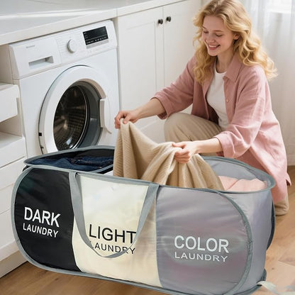 Seefoo 3-Section Foldable Hamper