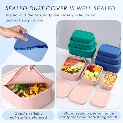 Silicone Food Storage Containers, Hard-Shell Silicone, Dishwasher and Freezer