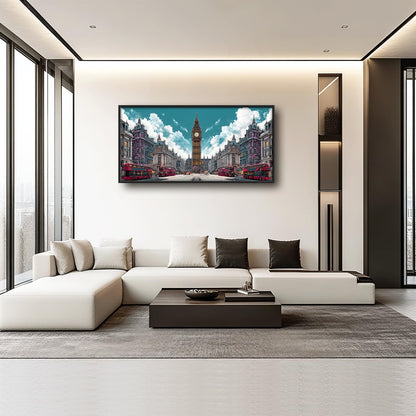 Large Wall Art For Living Room London Big Ben Canvas Wall Decor England Cityscape Pictures Paintings Prints Big Artwork Framed Modern Decorations For Office Bedroom Bathroom Gifts 60" x 30"