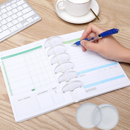 20 Pcs Discbound Disc 2 Inch Book Binding Discs, Transparent Expansion Discs Notebooks Planner Discs for DIY Notebooks and Planner Scrapbooking Supplies