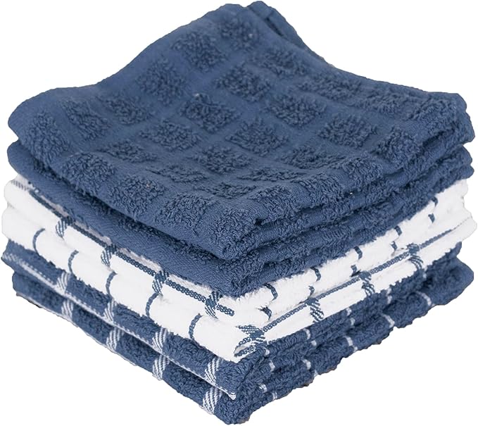 Ritz Premium 100% Cotton Terry Check Kitchen Dish Cloths