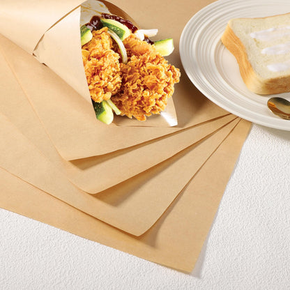 EUSOAR Food Service Butcher Paper, 200 Sheets 11.6" x 11.2" Soap Wrapping Paper, Hamberger Sandwich Wraps, Food Basket Liners, Wrapping Tissue, Square Deli Colored Wax Paper Sheets