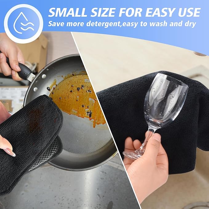 KinHwa Kitchen Washcloths for Dishes Absorbent Microfiber Dish Cloths Quick Dry