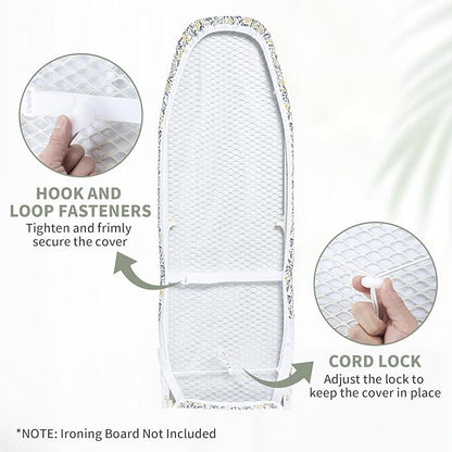 Seiritex Over The Door Ironing Board Cover 14 x 42 inch, Thick Padding and Heat
