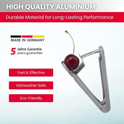 Westmark Cherry Pitter Tool “Kernex” - Heavy-Duty Cast Aluminum Pit Remover & Olive Pitter, German Ergonomic Seed Remover