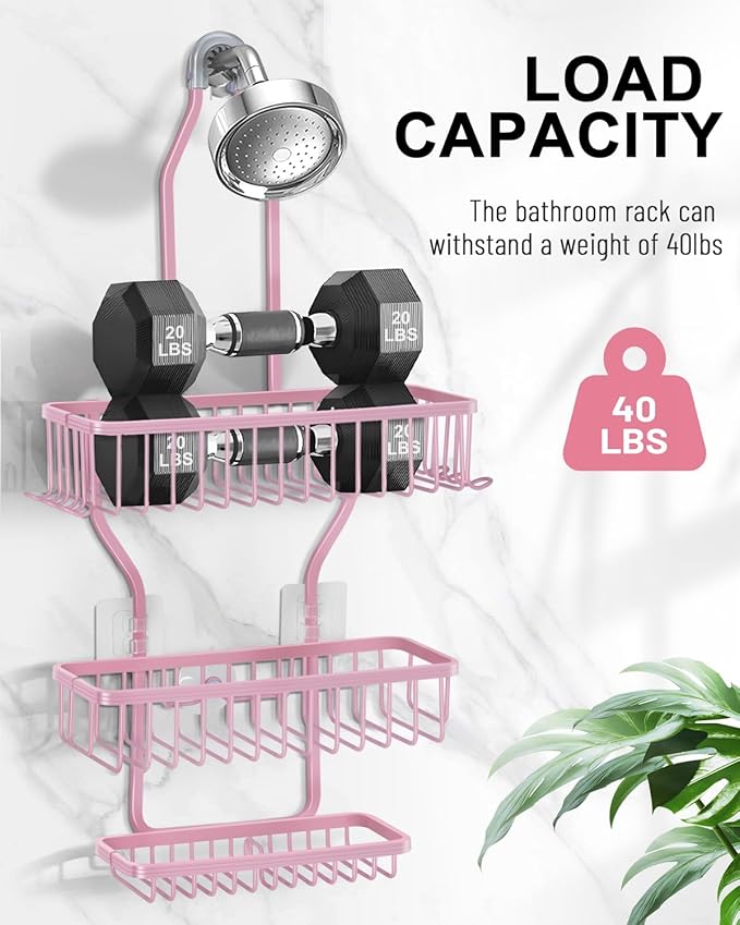 Pink Shower Caddy for Bathroom